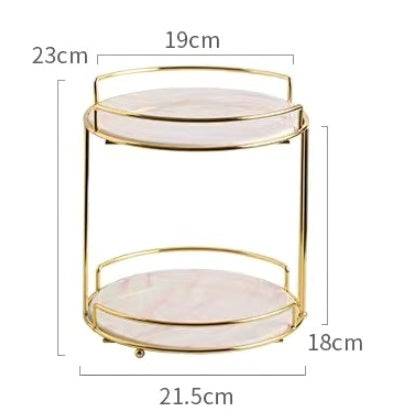 Iron Double-Layer Cosmetic Storage Rack