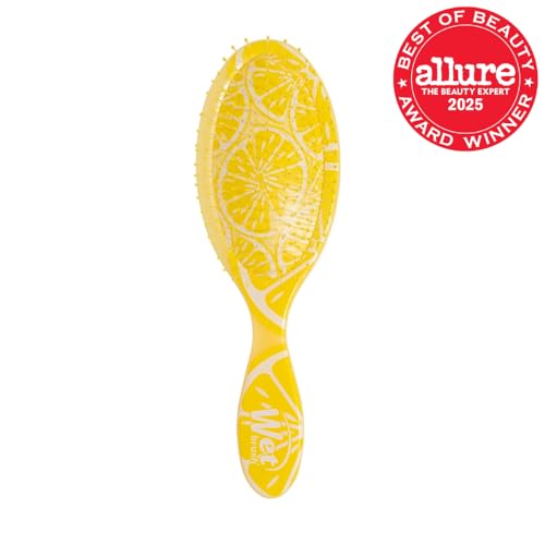 Wet Brush Original Detangler, Lemon (Tutti Fruitti), Ultra-Soft IntelliFlex Bristles Glide Through Tangles, Detangling Hair Brush, All Hair Types (Wet & Dry), Women & Men, Limited Edition