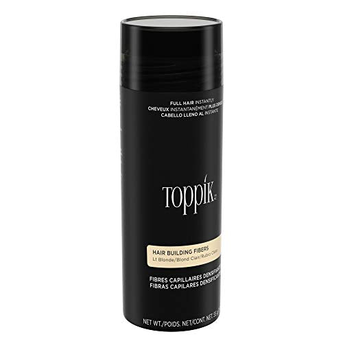 Toppik Hair Building Fibers, Light Blonde, 55g Fill In Fine or Thinning Hair, Instantly Thicker, Fuller Looking, 9 Shades for Men & Women, Keratin Protein Formula