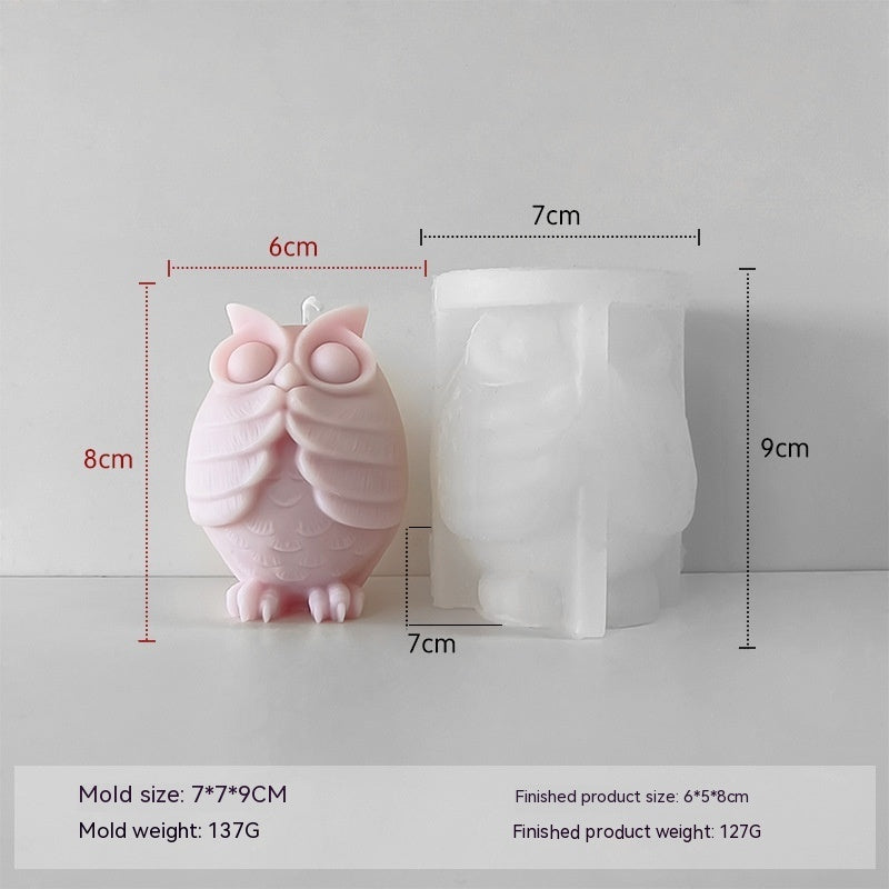 Owl Aromatherapy Candle Silicone Mold