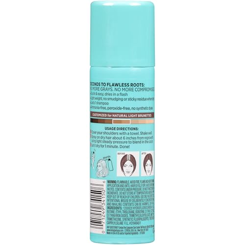 L'Oreal Paris Hair Color Root Cover Up Temporary Gray Concealer Spray, Light Brown, 2 Ounce