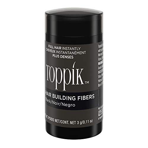 oppik Hair Building Fibers, Black, 3g Fill In Fine or Thinning Hair, Instantly Thicker, Fuller Looking, 9 Shades for Men & Women, Keratin Protein Formula