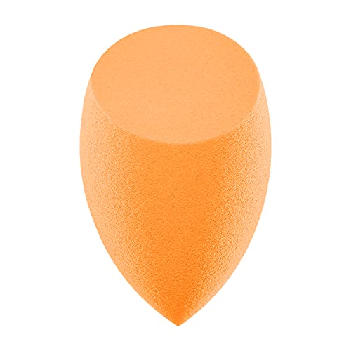 Real Techniques Miracle Complexion Sponge, Makeup Blending Sponge, For Liquid & Cream Foundation, Offers Light To Medium Coverage, Natural, Dewy Makeup, Orange Sponge, Latex-Free Foam, 1 Count