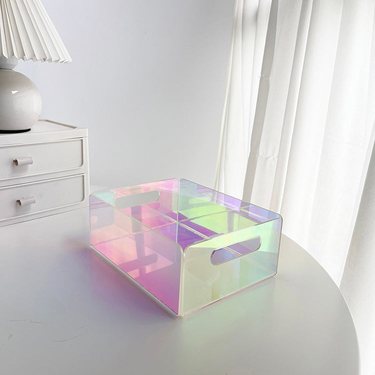 Colorful Acrylic Tray Cosmetic Storage Rectangle