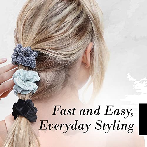 Kitsch Velvet Scrunchies - Large Hair Ties, Ponytail Holders & Hair Bands for Women and Girls, 5pc (Holiday)