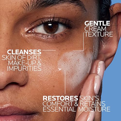 La Roche-Posay Toleriane Hydrating Gentle Face Cleanser & Refill, Hydrating Facial Cleanser With Niacinamide + Ceramides, Daily Face Wash For Dry Skin To Normal Skin