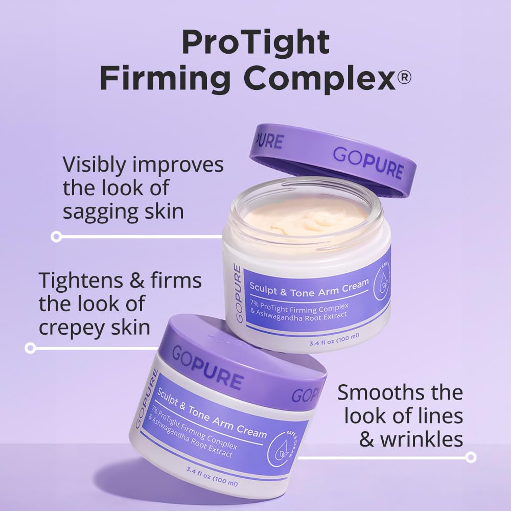 goPure Sculpting Duo - Tighten & Lift Neck Cream, Sculpt & Tone Arm Cream, 2 Piece Set