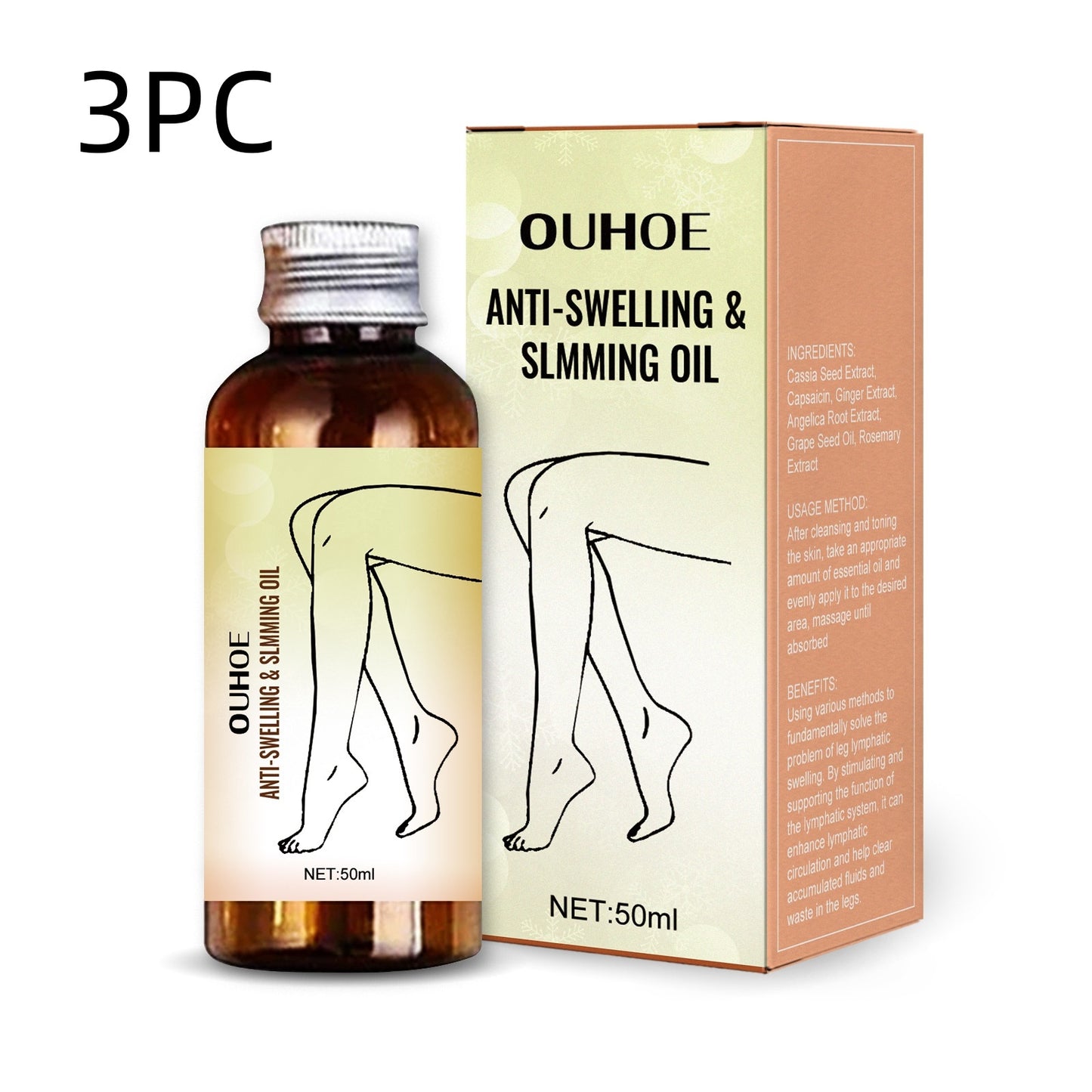Moisturizing Body Skin Daily Care Leg Massage Essential Oil