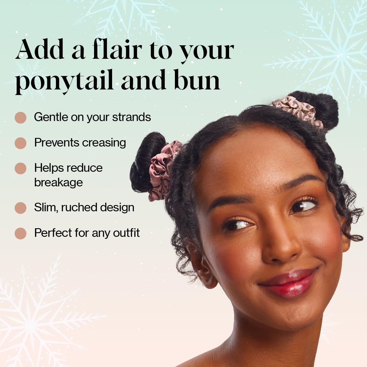 Kitsch Ultra Petite Satin Scrunchies for Women - Gentle on Hair, No Crease, Slim Ruched Design for Ponytail & Bun | Soft, Sleek, & Stylish Satin Hair Scrunchies for Girls - Terracotta, 6 Pcs