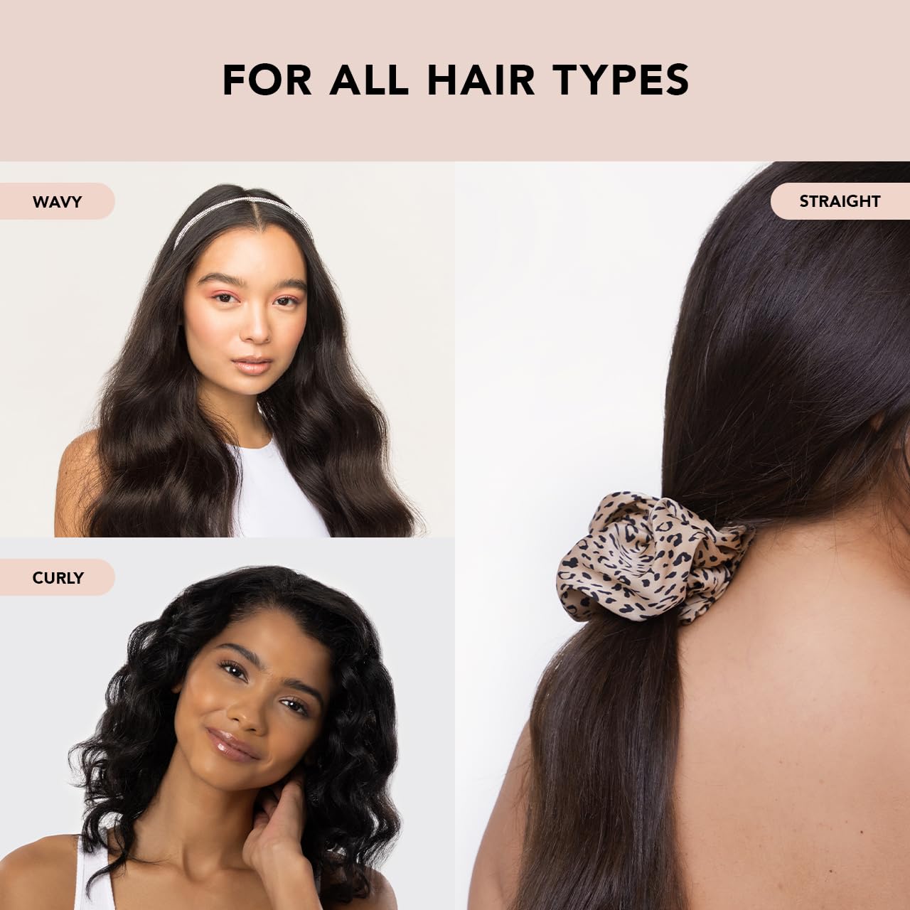 Kitsch Brunch Scrunchies - No Crease Hair Ties for Girls, Scrunchies for Women | Perfect for Daily Wear or Any Occasion - Leopard Print
