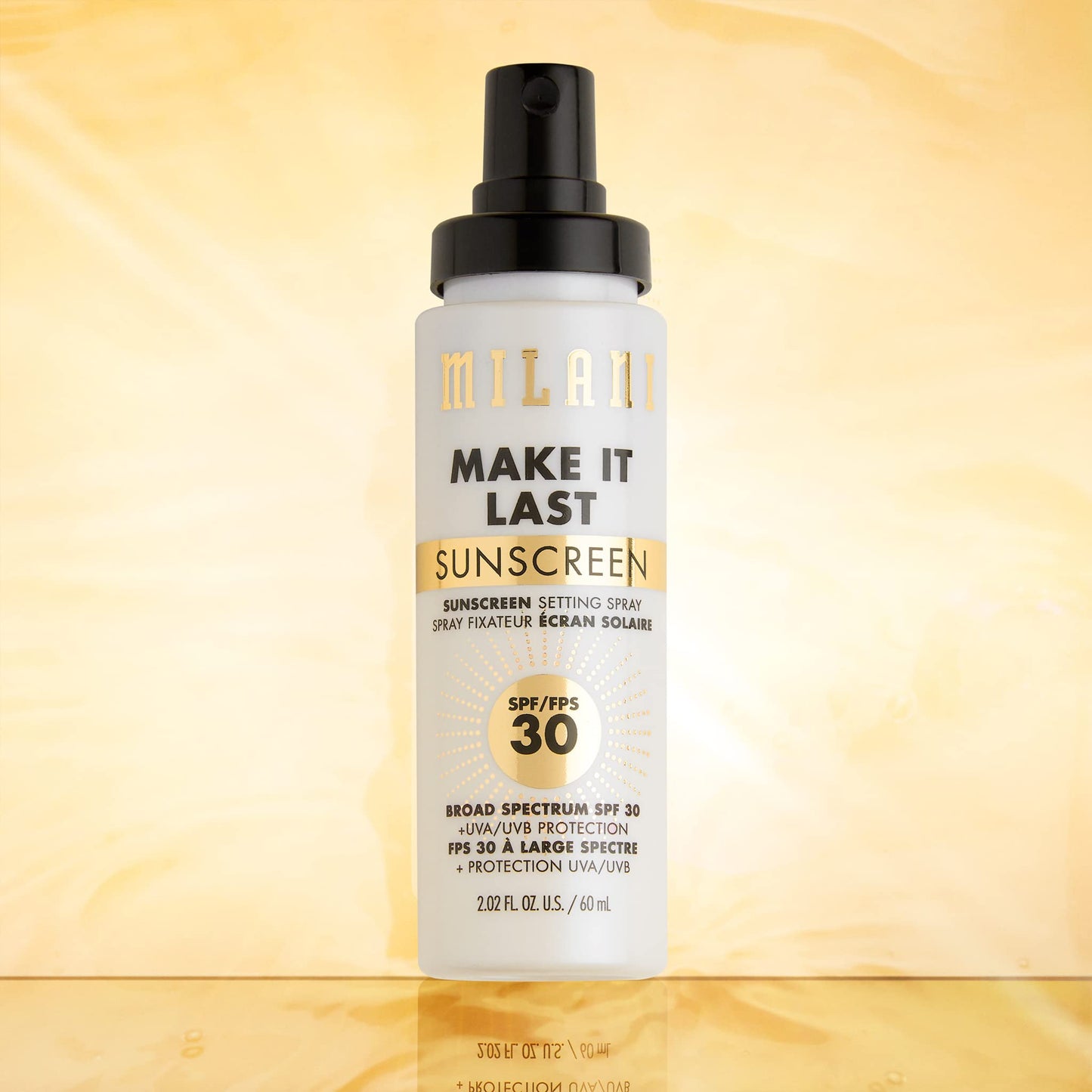 Milani Sunscreen Setting Spray + Primer, Make It Last Sunscreen for Face- SPF 30 UVA & UVB Protection Antioxidant Rich Formula for Broad Spectrum Protection, Prime + Set + Protect, 2.02Fl. Oz - 2 Pack
