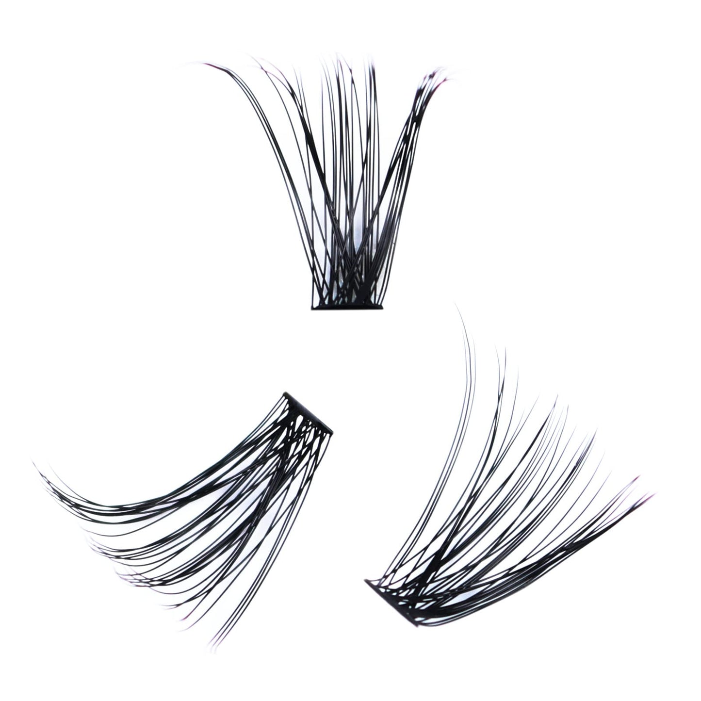 Cluster Lashes 240pcs 40D DIY Eyelash Extension D Curl Long Individual Lashes Mixed Tray Faux Mink Lash Clusters Extensions 0.07 0.10 Black (40D-0.07D-9-16mm)