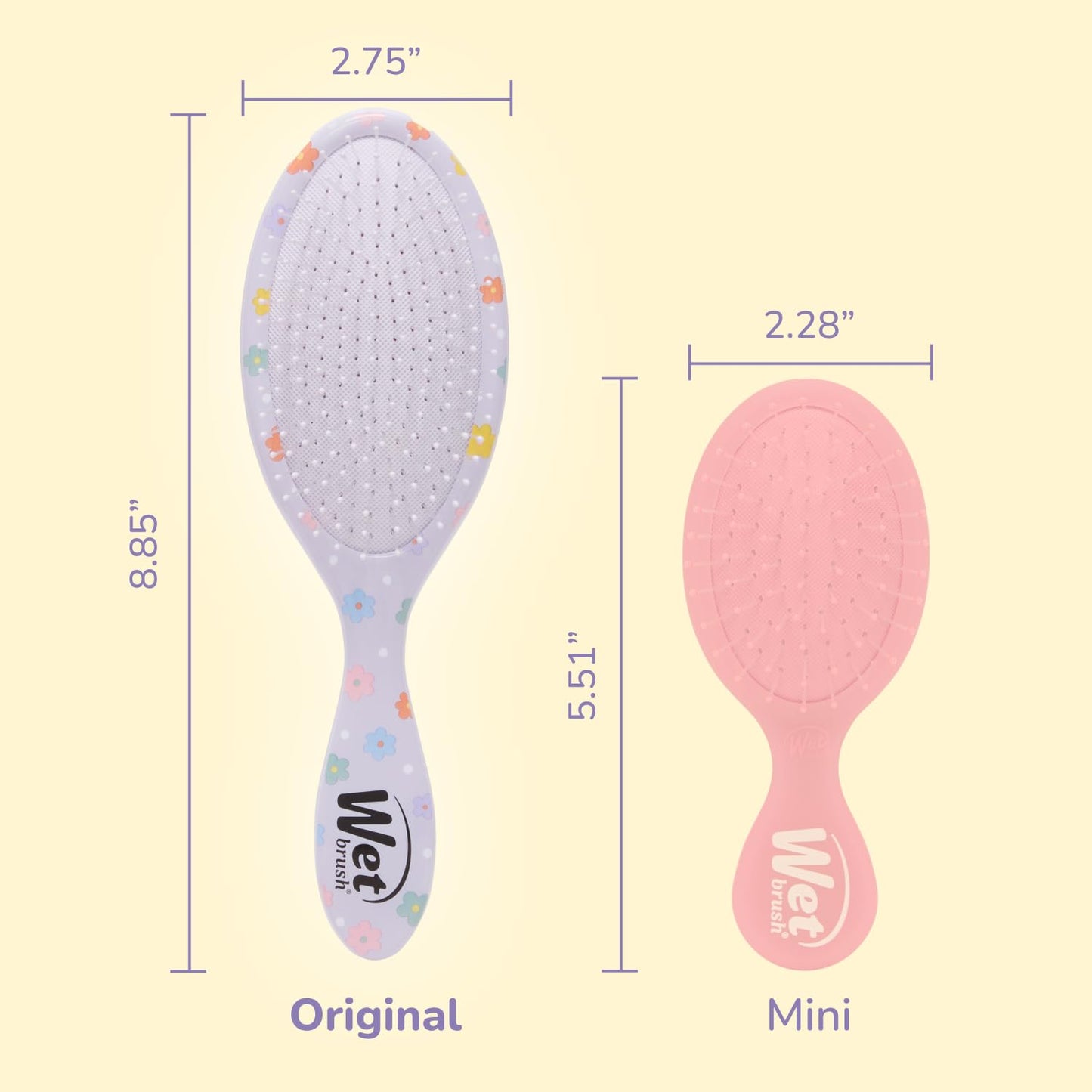 Wet Brush Original Detangling Hair Brush, Daisy (Hello Disney) - Ultra-Soft IntelliFlex Bristles - Detangler Brush Glide Through Tangles With Ease For All - For Women, Men, Wet & Dry Hair