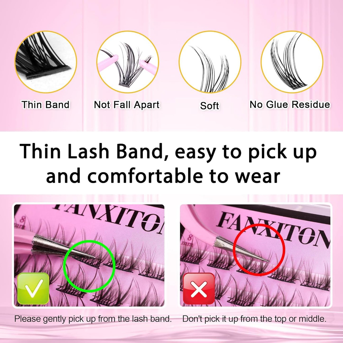 DIY Lash Extension Kit Natural Look Wispy Lash Clusters D 154 pcs Lashes Clusters 8-16 mm Eyelash Extension Kit Lash Bond and Seal Lash Tweezers Individual Lashes Lash Cluster Kit For Beginners