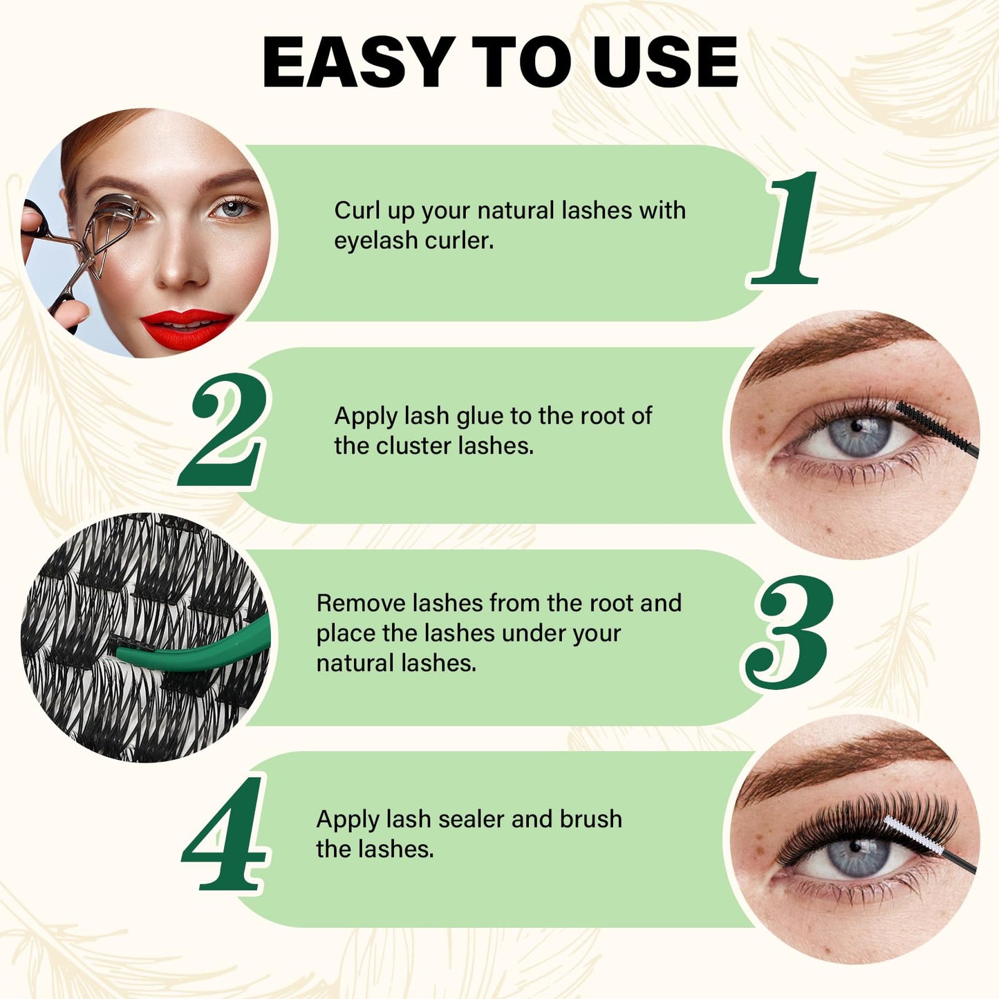 Lash Clusters 144pcs Individual Lashes D Curl 10mm Eyelash Clusters KEYYOU Air Touch Cluster Lashes Super Lightweight Soft Wispy Comfortable DIY at Home(Air03-D-10mm)