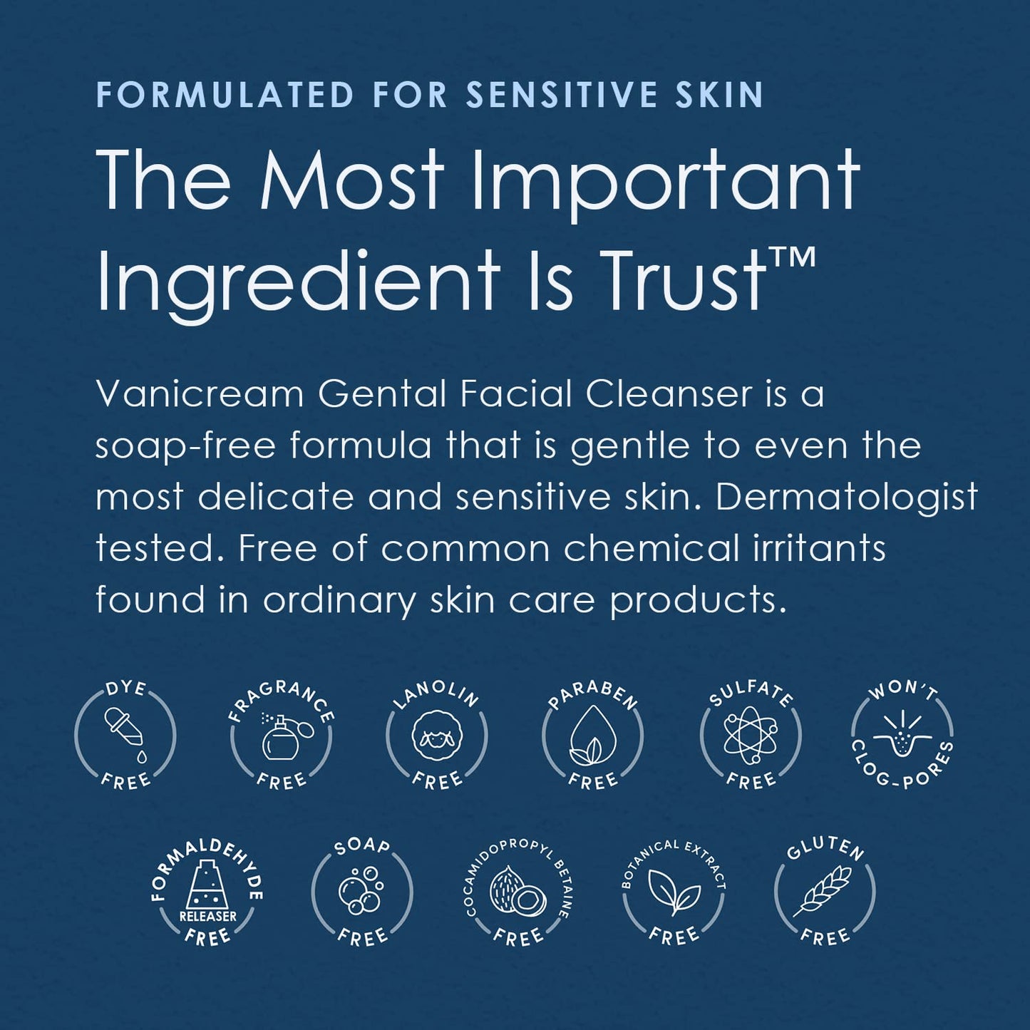Vanicream Gentle Facial Cleanser - 2.5 fl oz - Formulated Without Common Irritants for Those with Sensitive Skin (Pack of 2)