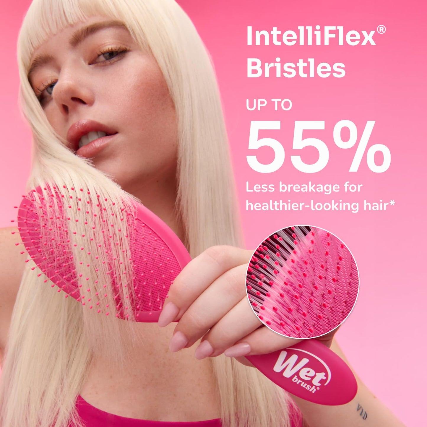 Wet Brush Original Detangling Hair Brush, Daisy (Hello Disney) - Ultra-Soft IntelliFlex Bristles - Detangler Brush Glide Through Tangles With Ease For All - For Women, Men, Wet & Dry Hair