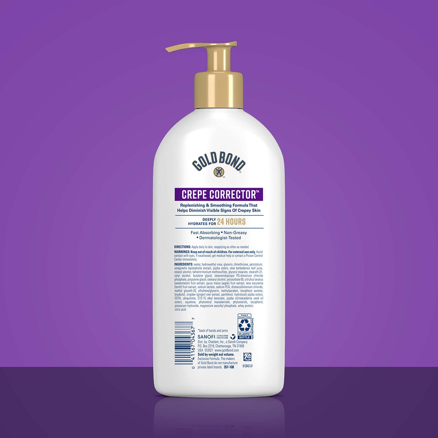 Gold Bond Age Renew 14 oz Crepe Corrector Body Lotion & 3 oz Hand Cream Bundle, Replenishing & Smoothing Formulas