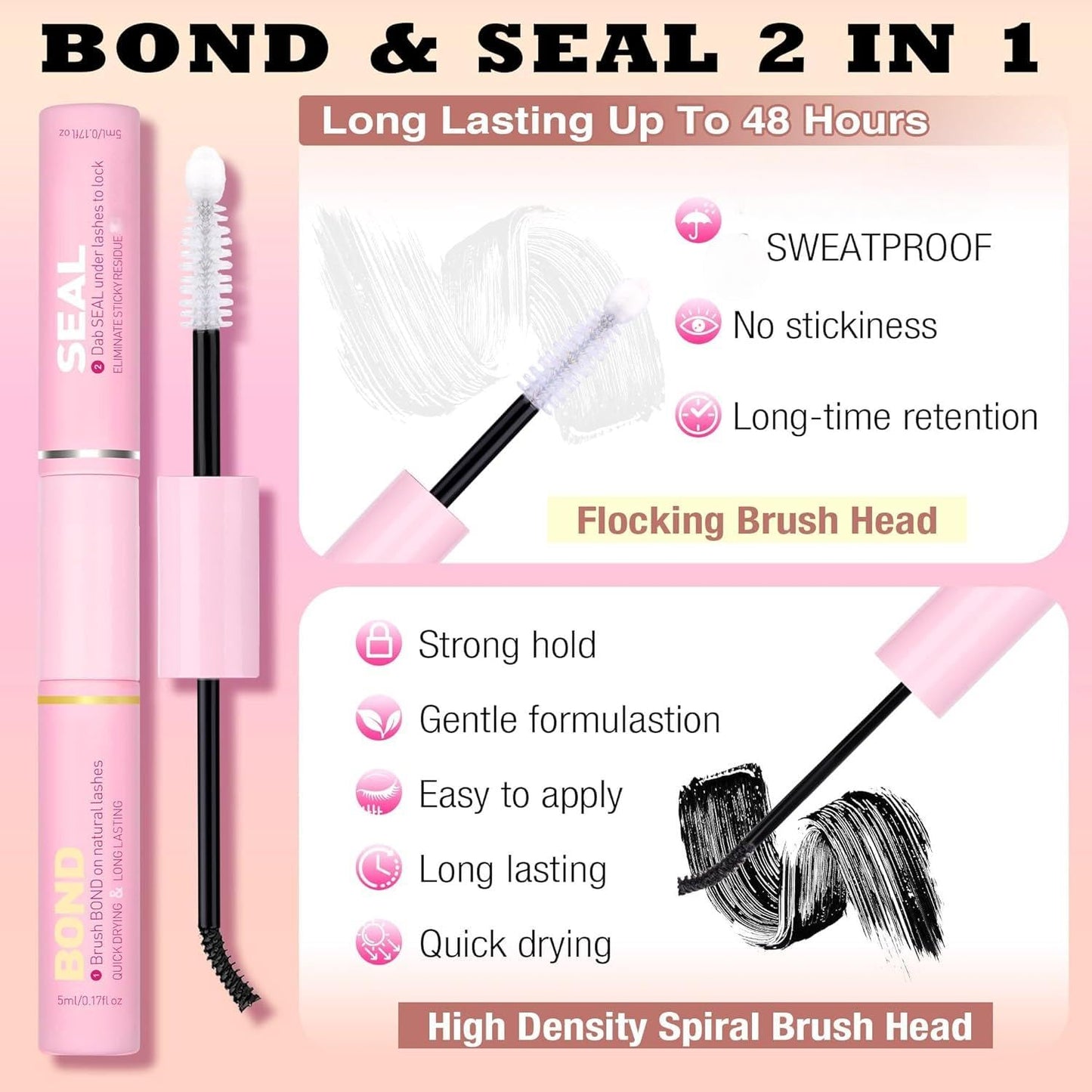 Natural Lash Extension Kit 8-16mm Lash Clusters Wispy Eyelash Clusters Sweatproof Lash Clusters C Cluster 144pcs with Bond and Seal Lash Glue and Eyelash Extension Tweezers DIY at Home
