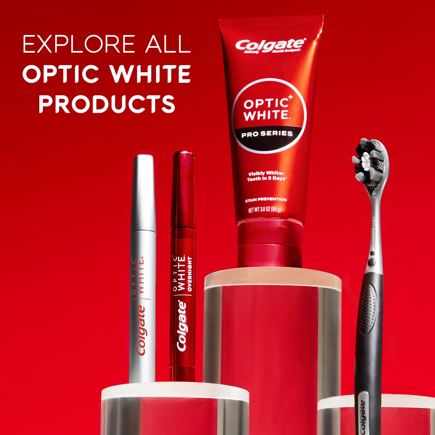 Colgate Optic White Overnight Teeth Whitening Pen, Hydrogen Peroxide Teeth Whitening Pen, Visibly Whiter Teeth in Just 1 Week When Used as Directed, 21 Whitening Treatments, 0.08 fl oz