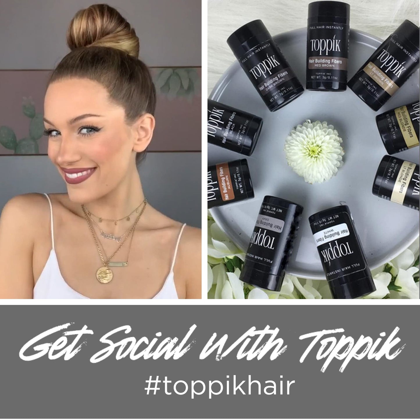oppik Hair Building Fibers, Black, 3g Fill In Fine or Thinning Hair, Instantly Thicker, Fuller Looking, 9 Shades for Men & Women, Keratin Protein Formula