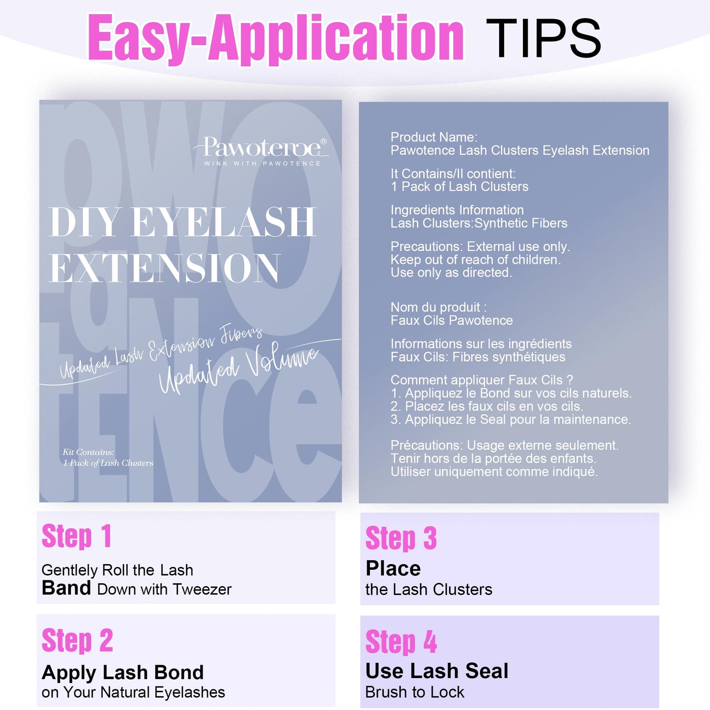 Pawotence Wispy Lash Clusters Natural Cluster Lashes Extension DIY Natural Eyelash Clusters Extension 10-16mm Individual Lashes False Eyelashes Wispy Soft Cluster Eyelash Extensions