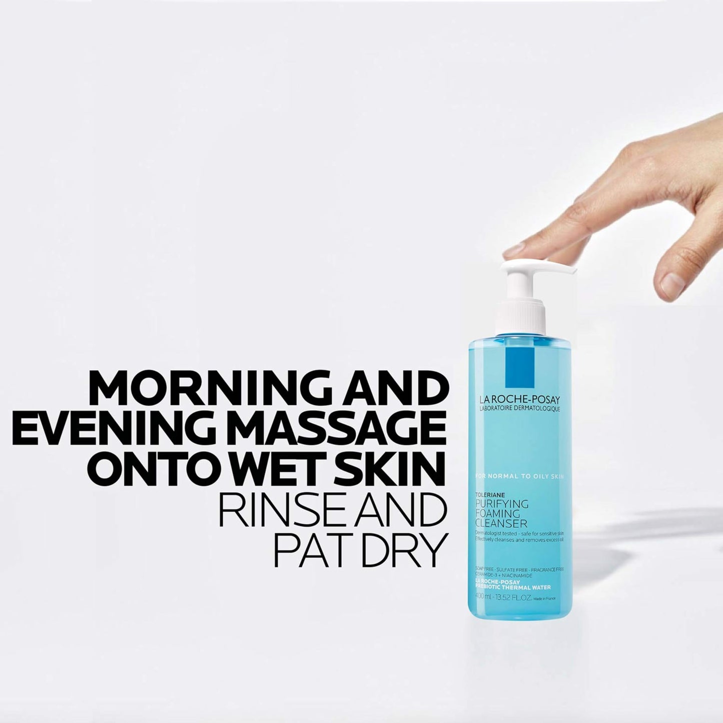 Bundle of La Roche-Posay Toleriane Purifying Foaming Facial Cleanser + Toleriane Double Repair Face Moisturizer