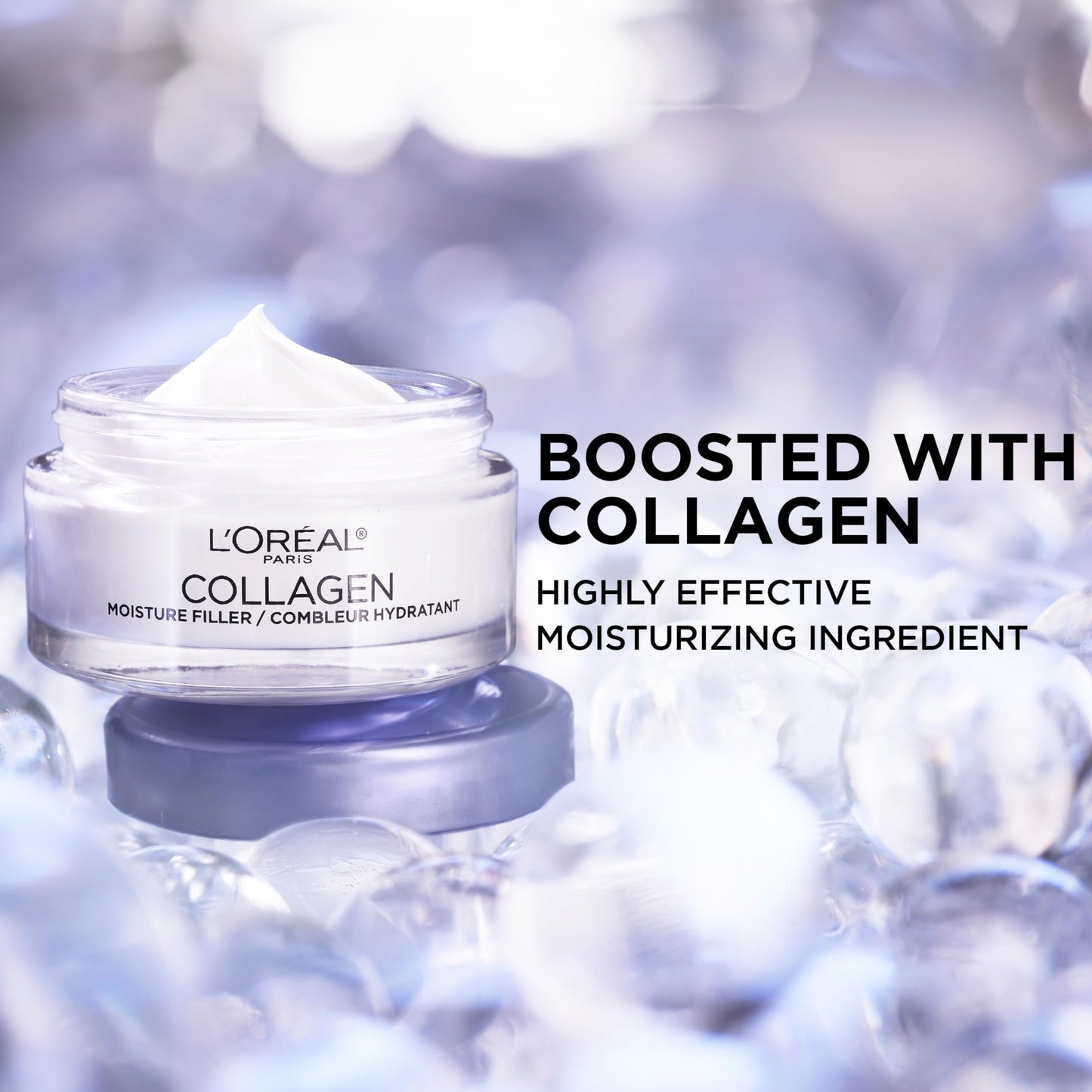 L'Oreal Paris Collagen Moisture Filler Face Cream, Anti-Aging Face Moisturizer, Non-Greasy Skin Care Formula For Up to 48HR Hydration, 3.4 Oz