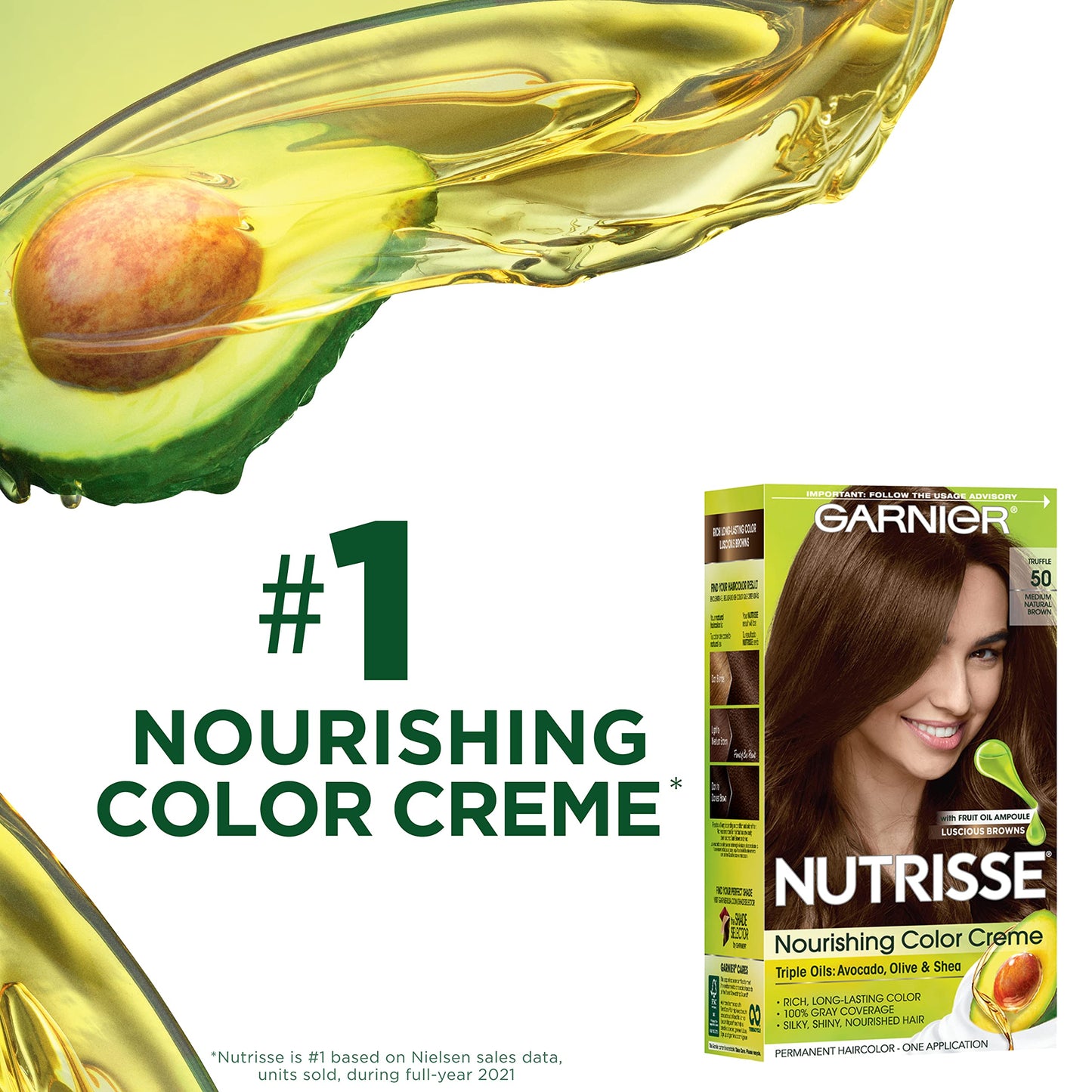 Garnier Hair Color Nutrisse Nourishing Creme, 452 Dark Reddish Brown (Chocolate Cherry) Permanent Hair Dye, 3 Count (Packaging May Vary)