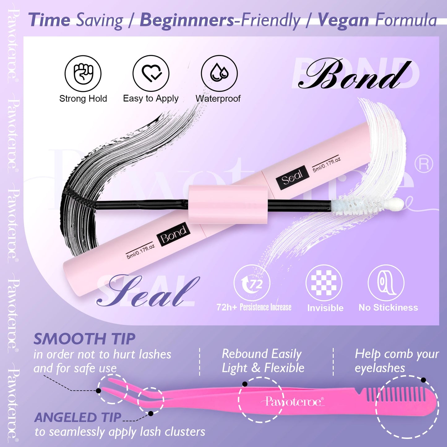 Lash Extension Kit Lash Clusters 80D Full DIY Cluster Eyelash Extension Kit 10-20mm Individual Lashes Mink with Lash Bond and Seal, Lash Tweezers for Self Application (Mink 80D,10-20mm, Kit)