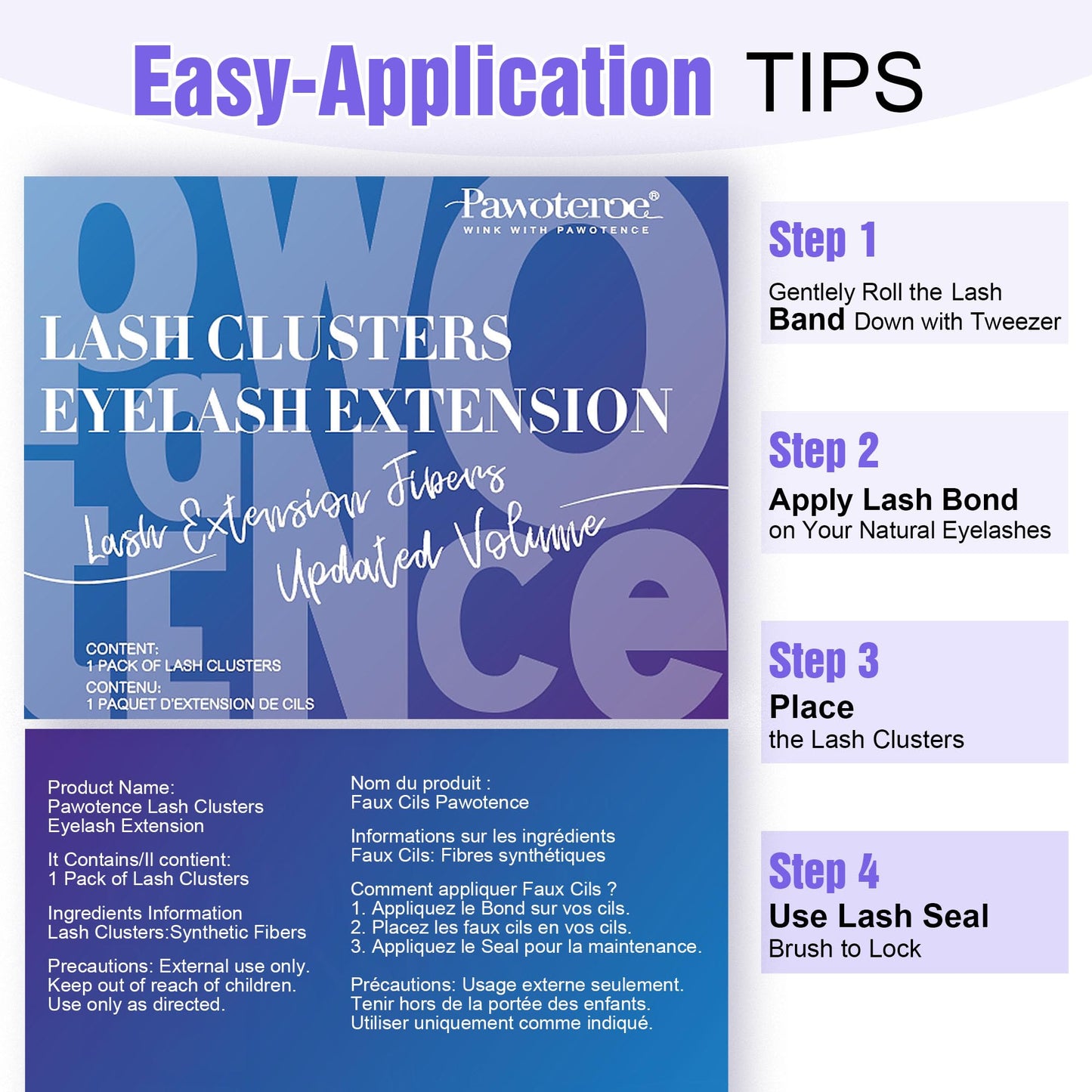 Pawotence Lash Clusters 280pcs Cluster Eyelash Extensions 40D 50D Eyelash Clusters Lash Extension 8-16mm Individual Lashes for Self Application at Home (40D&50D, 0.07D, 8-16mm)