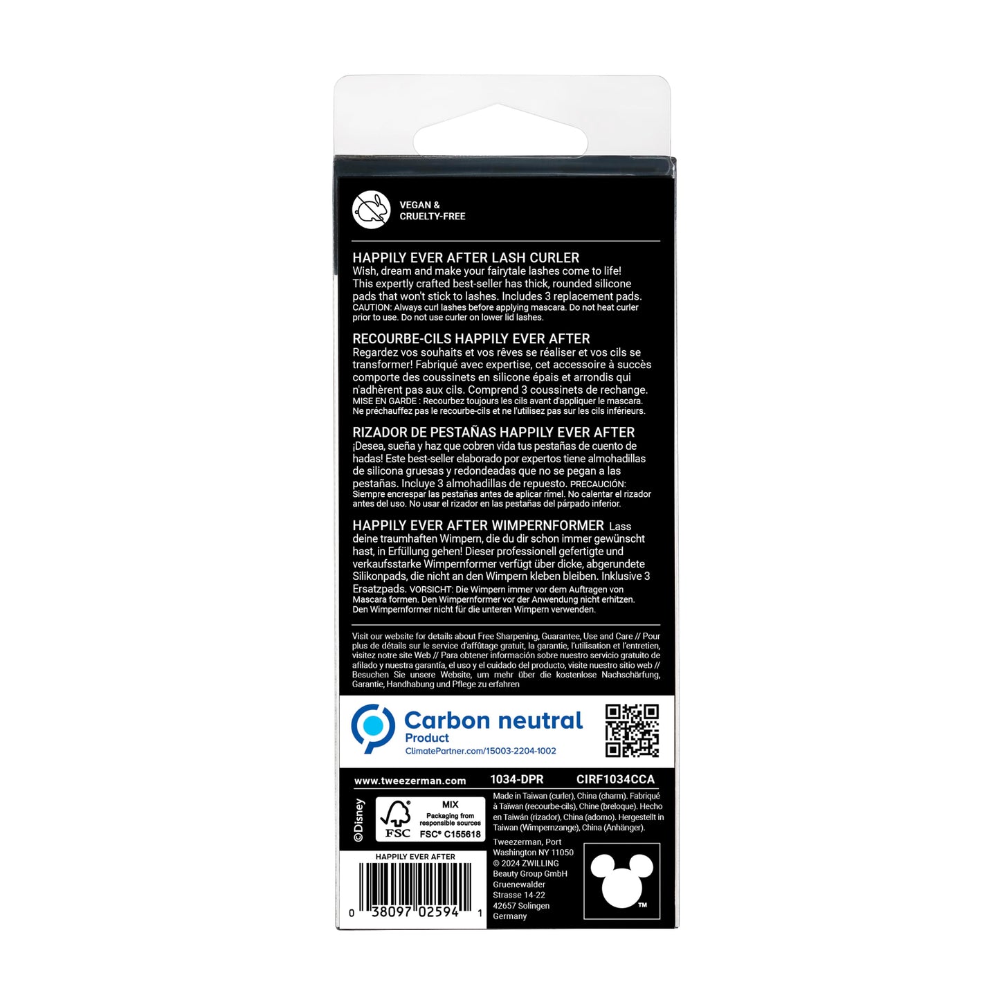 Tweezerman Happily Ever After Eyelash Curler - Makeup Eyelash Tool for All Eye Shapes