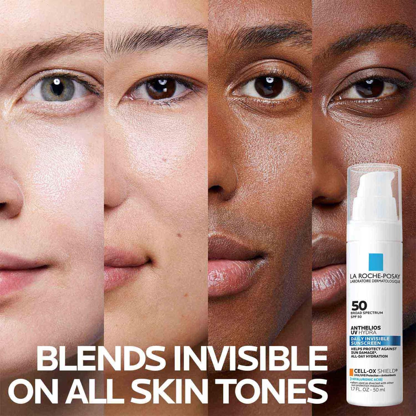 Bundle of La Roche-Posay Hyalu B5 Pure Hyaluronic Acid Serum for Face, Hydrating Serum, Plumps Skin + Anthelios UV Hydra Sunscreen SPF 50, Daily Hydrating Broad Spectrum Invisible SPF Protection