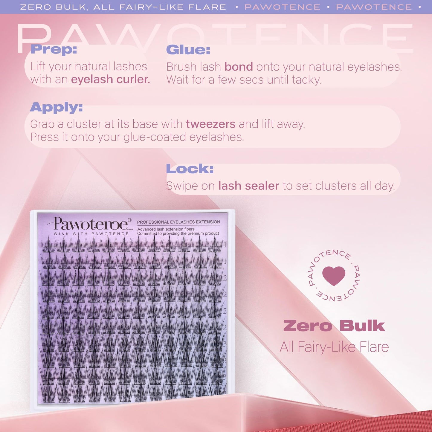 Pawotence Natural Lash Clusters Wispy Eyelash Clusters 120pcs Fairy Lashes Cluster Eyelash Extensions Individual Cluster Lashes for DIY Lash Extension