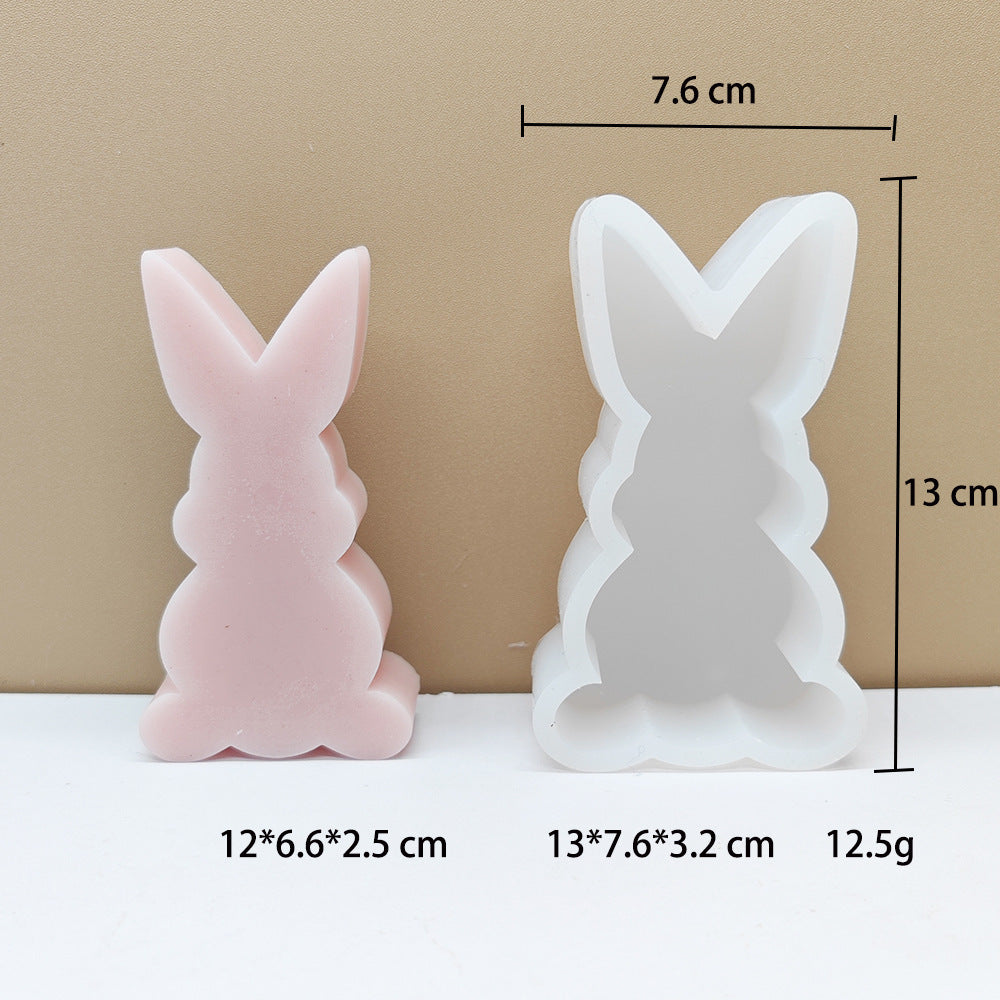 Cute Rabbit Silicone Candle Mould