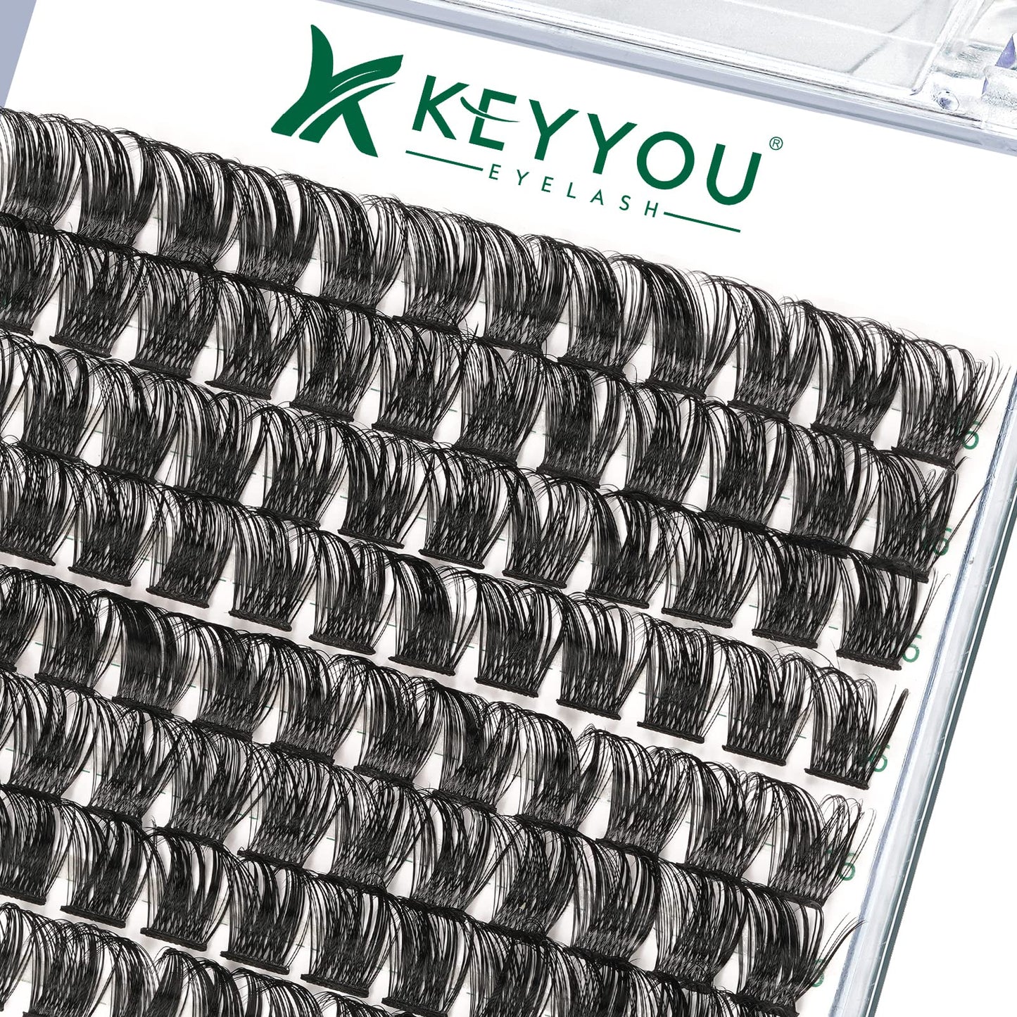 Lash Clusters,96 Pcs Cluster Lashes D Curl 16mm DIY Lash Extensions Eyelash Clusters,KEYYOU Volume Wispy Individual Lashes Soft&Comfortable Easy DIY at Home(Y06,D-16mm)