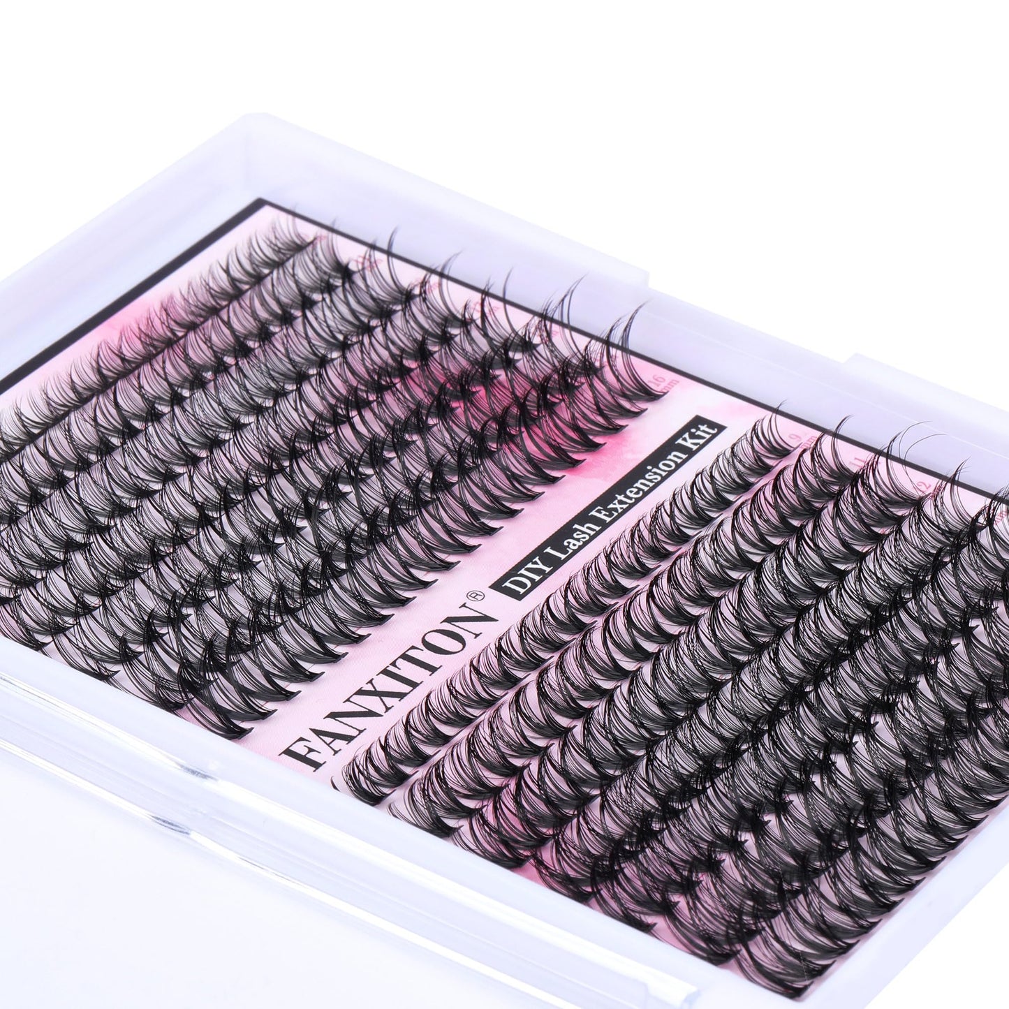 DIY Lash Extension Kit Natural Lash Clusters 30D+40D Mix 9-16 mm D lndividual Lashes Lash Remover 280 pcs Wispy Eyelash Extension Kit with Lash Bond and Seal and Lash Tweezers by FANXITON