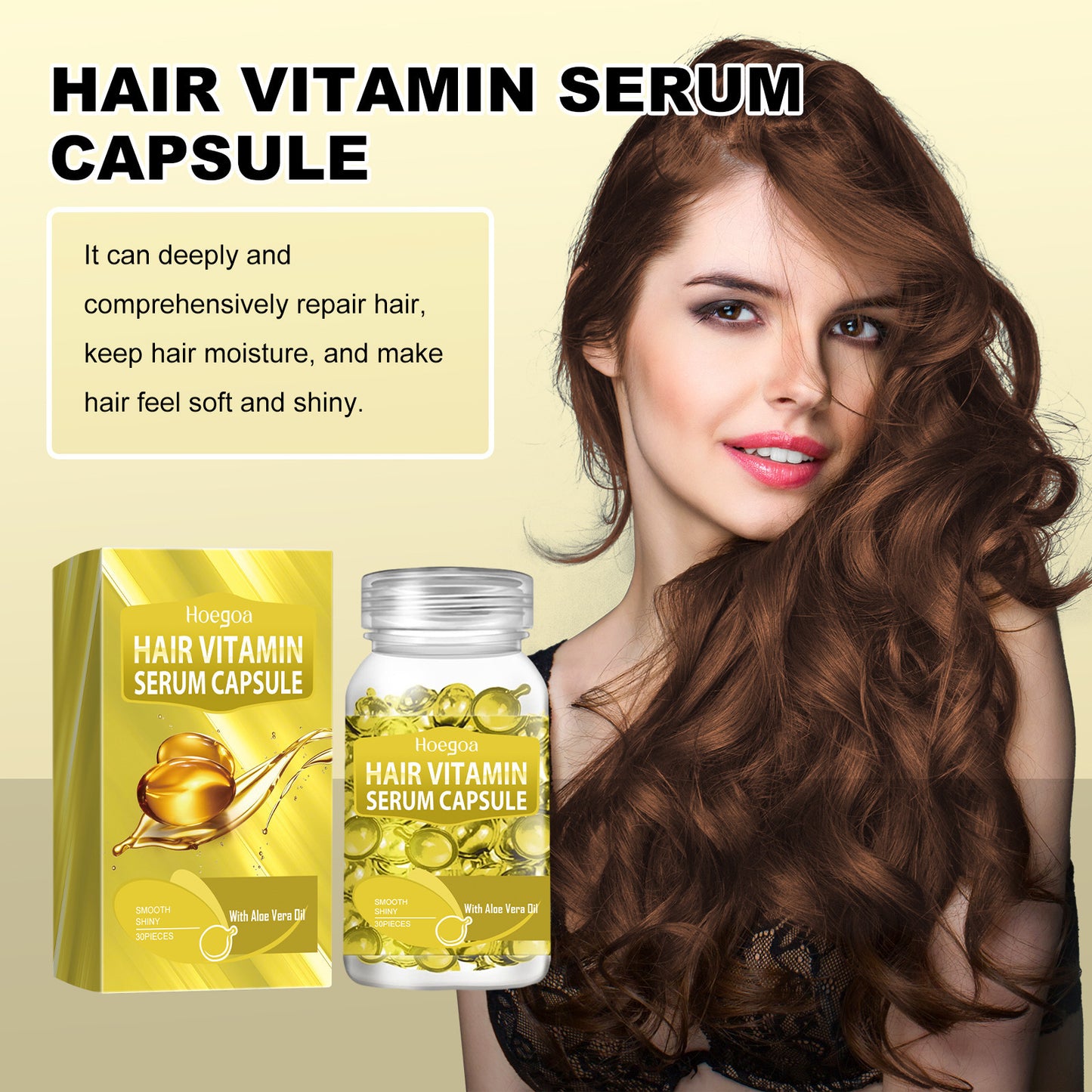 Yellow Hair Care Capsule Soft And Shiny