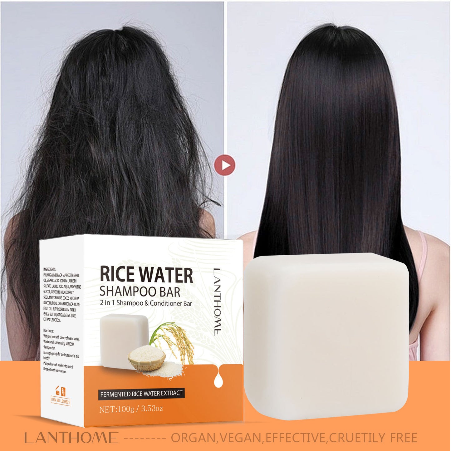 Maintenance Square Rice Water Hair Care Soap