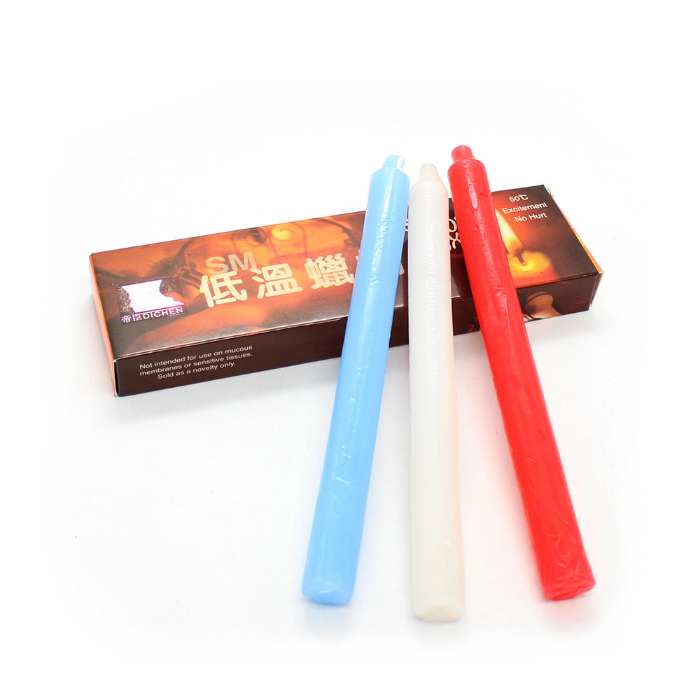 Low Temperature Candles Red Blue White