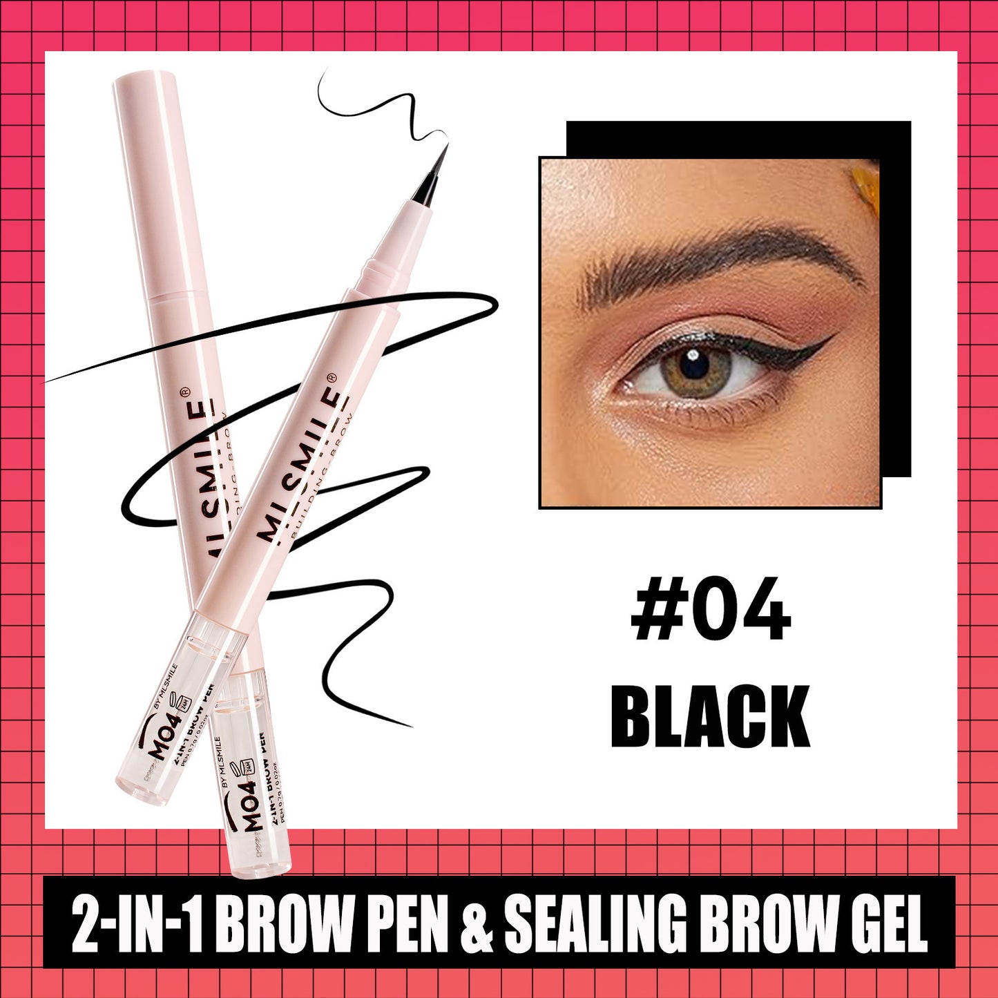 Two-in-one Double-headed Shaping Water Eyebrow Pencil Liquid Ultra-fine Three-dimensional