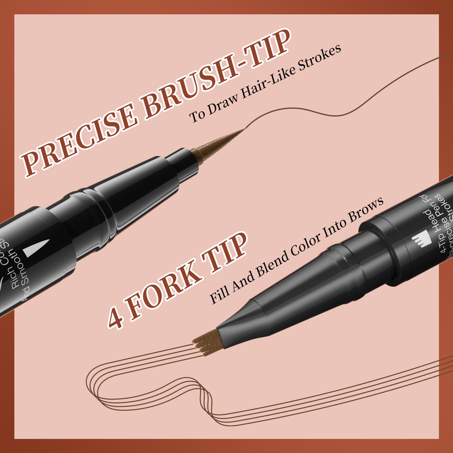 Double-headed Liquid Eyebrow Pencil Quick-drying Sweat-resistant Not Smudge