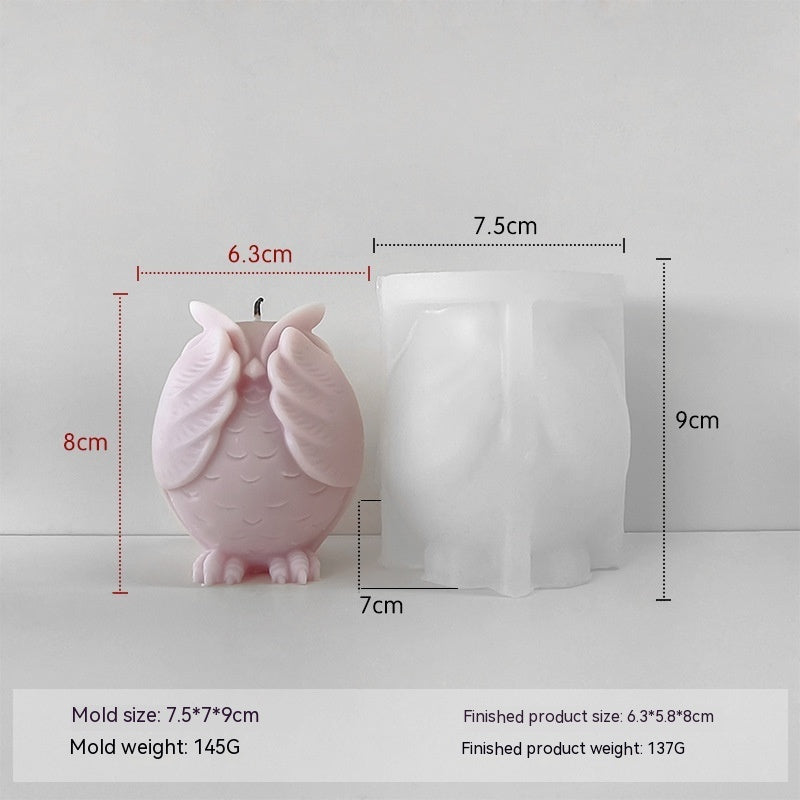 Owl Aromatherapy Candle Silicone Mold