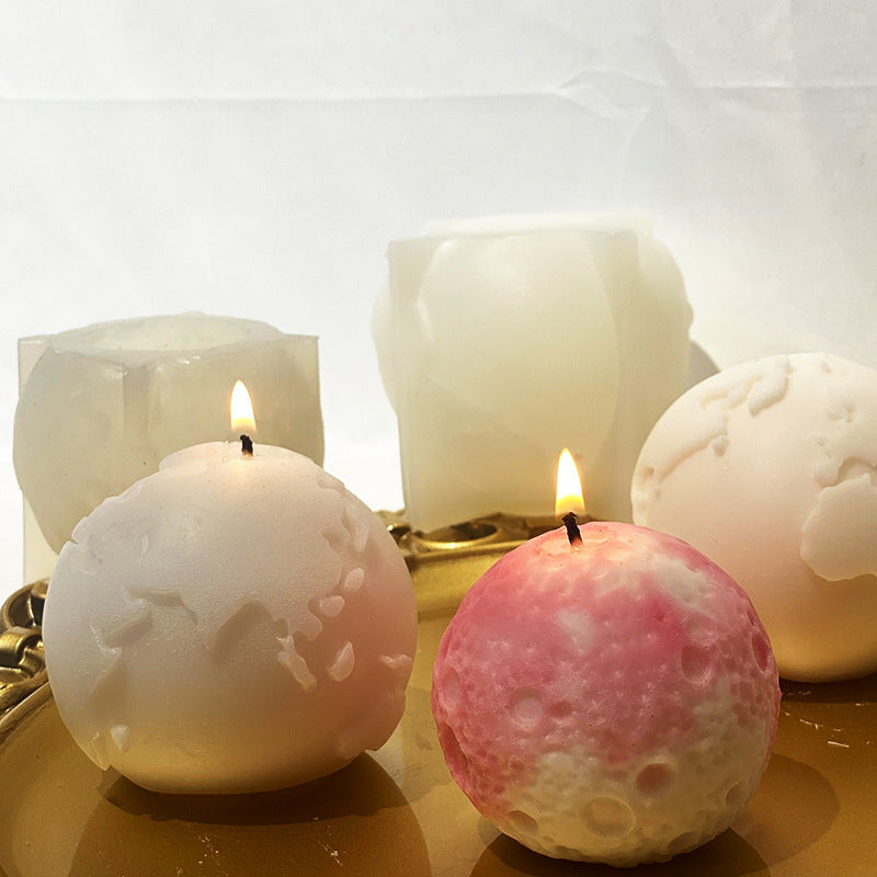 Earth Moon Candle Mould DIY Handmade