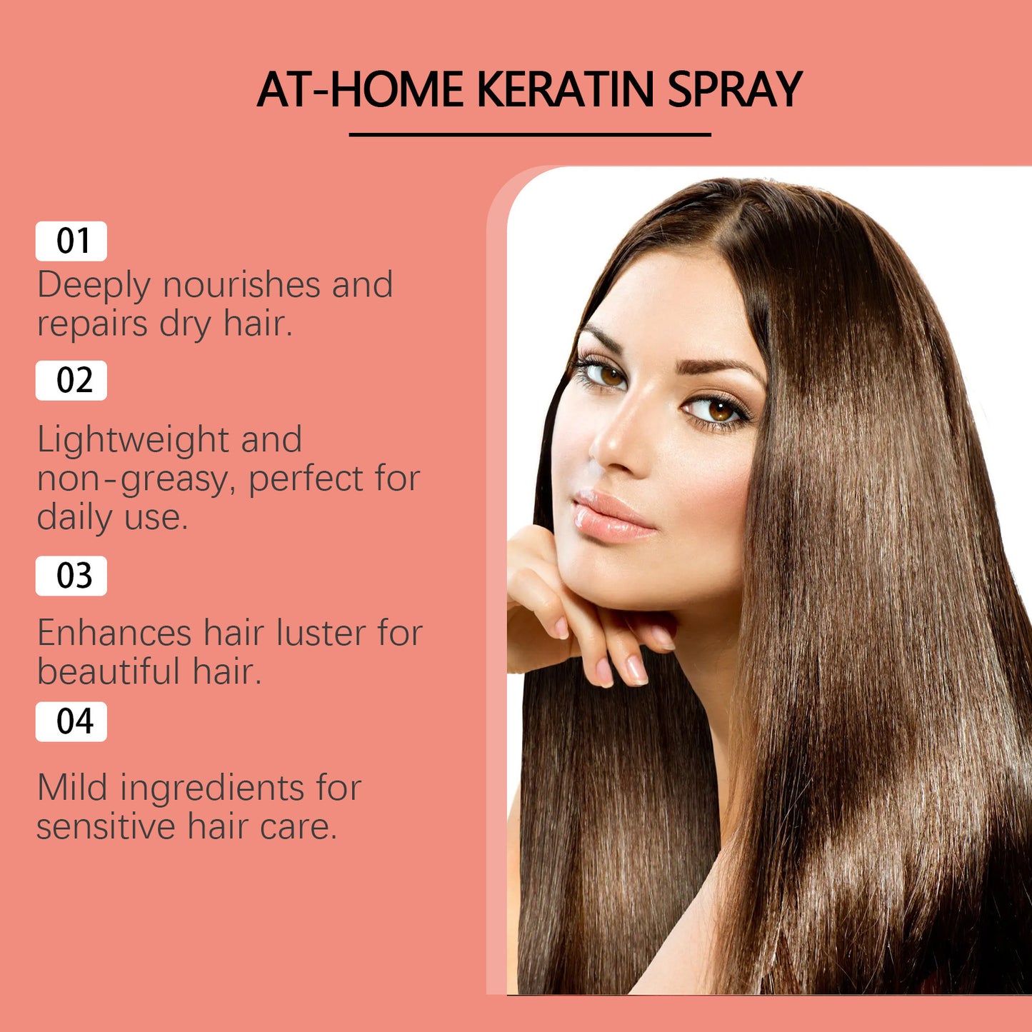 Keratin Hair Care Spray Moisturizing And Hydrating