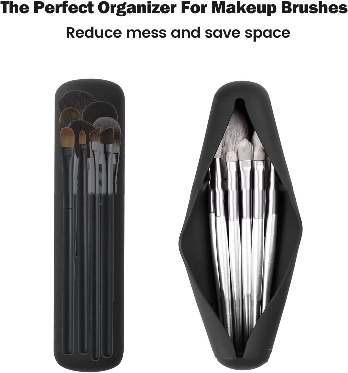 Multifunctional Silicone Cosmetic Eyebrow Pencil Bag