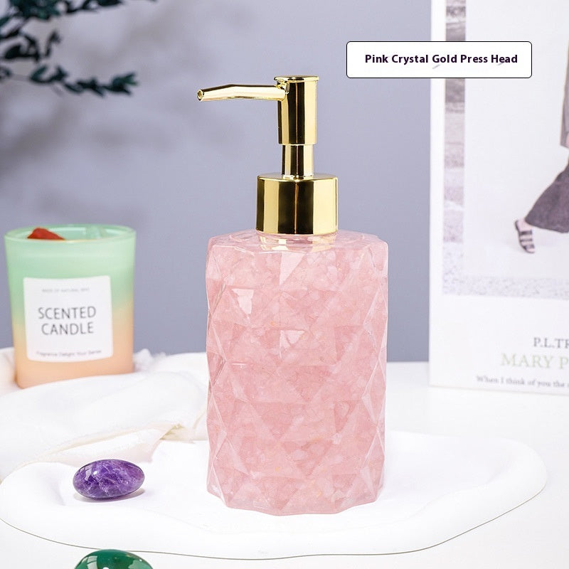 Natural Crystal Gravel Cosmetics Storage Bottle