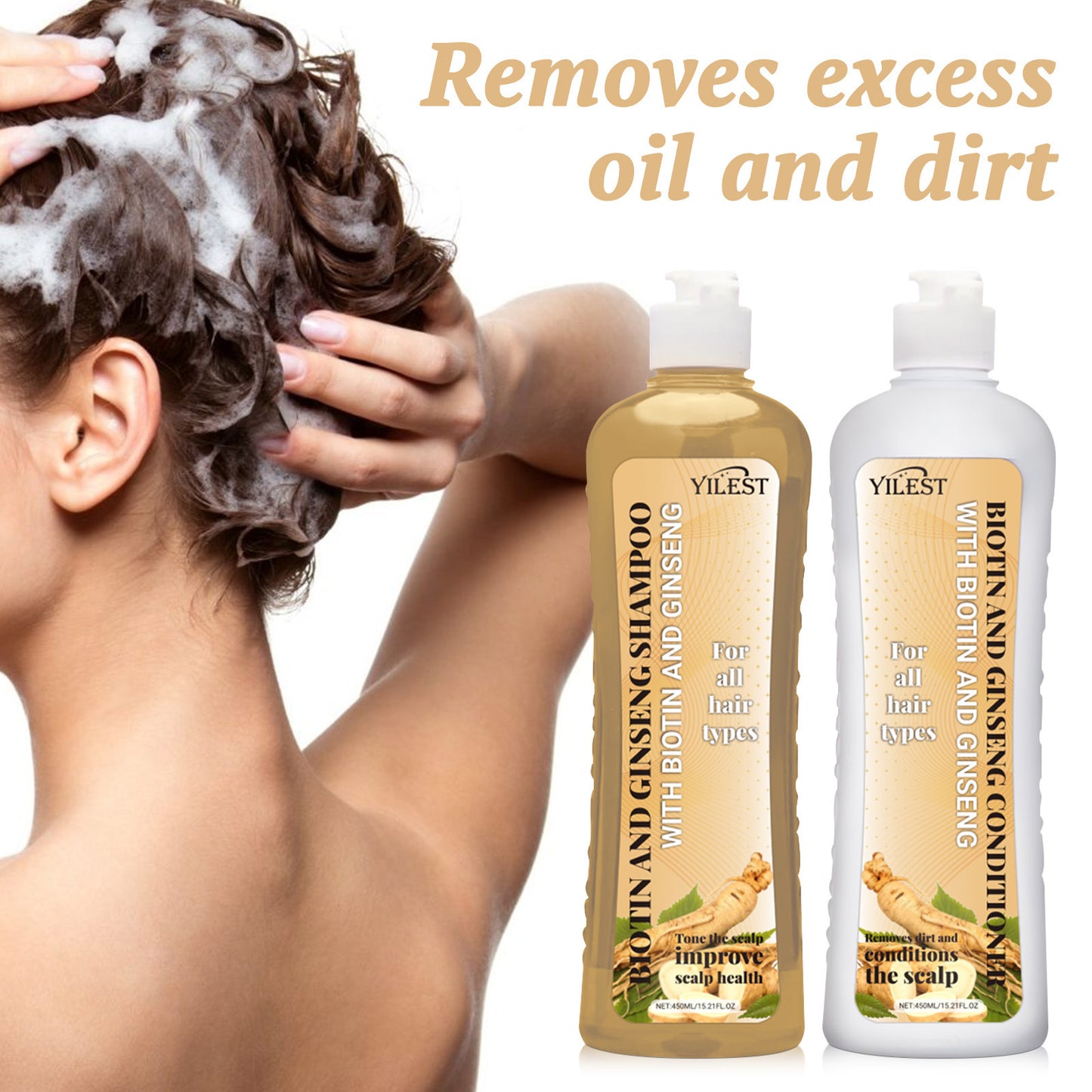 Scalp Gloss Hair Cleaning Ginseng Shampoo Care Suit