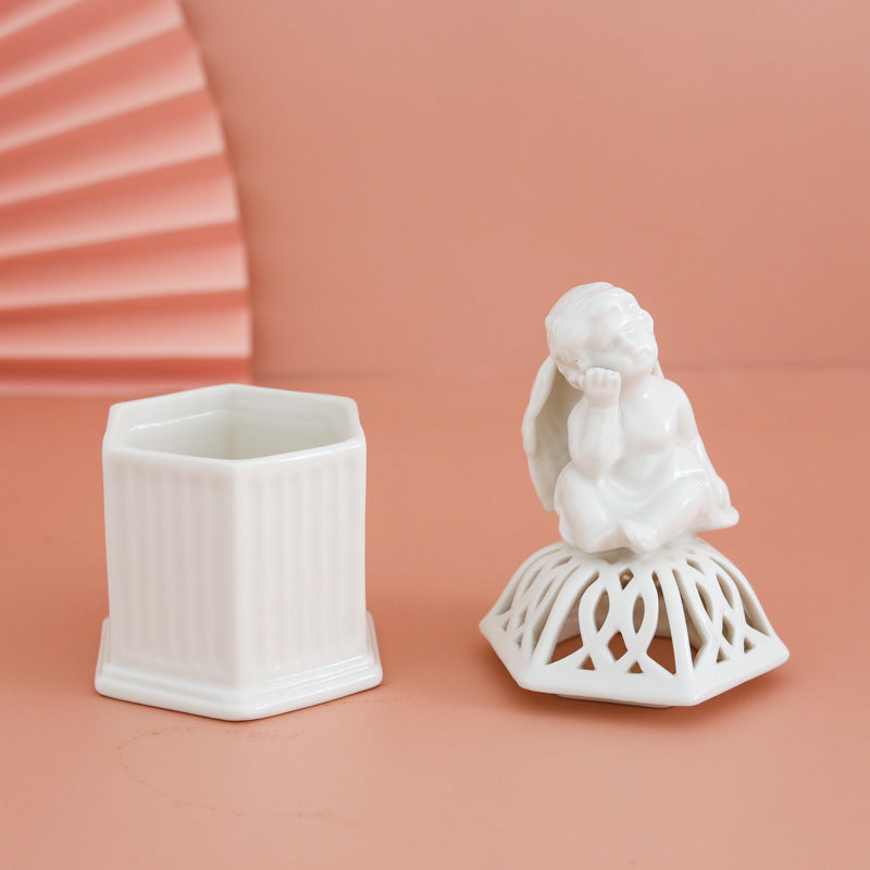 Little angel hollow candle holder