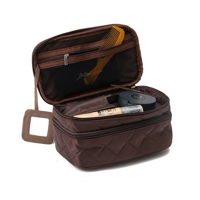 Double diamond cosmetic bag